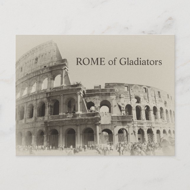 Postal Coliseo de época - Roma de gladiadores (Anverso)