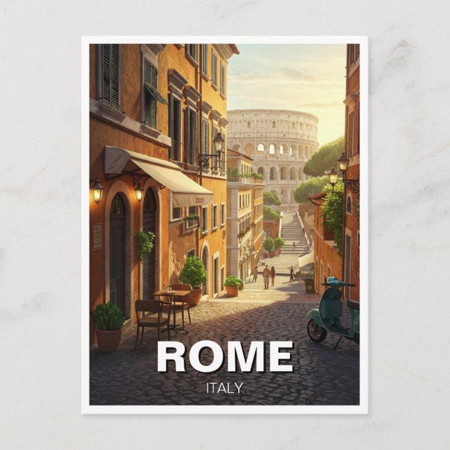 Postal Coliseo de Roma Italia (Anverso)