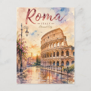 Postal Coliseo de Roma Vintage