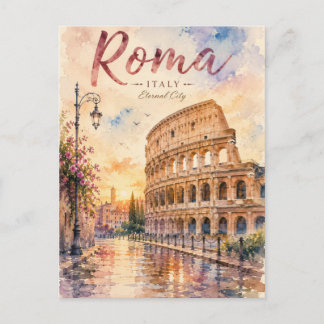 Postal Coliseo de Roma Vintage