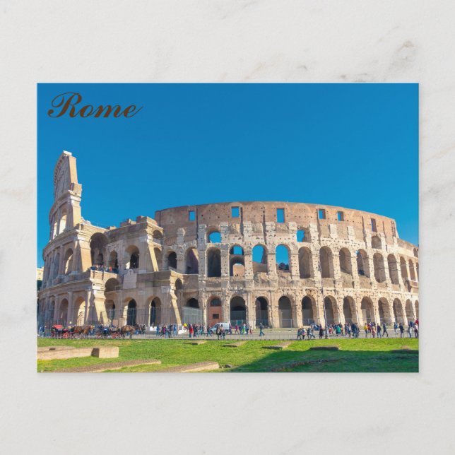 Postal Coliseo en Roma, Italia (Anverso)