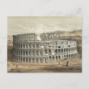 Postal Coliseo romano Vintage Art