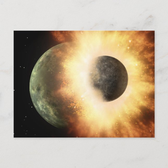 Postal Colisión espacial (Anverso)