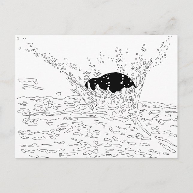 Postal Colisión, Ilustracion Splash (Anverso)