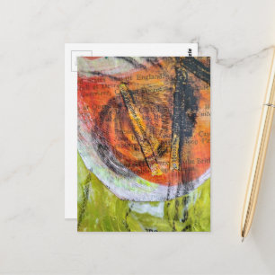 Postal collage abstracto mareo severo