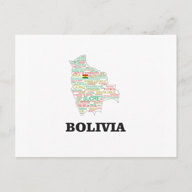 POSTAL COLLAGE BOLIVIA WORD (Anverso)