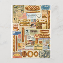 Postal Collage boulangerie et fromages