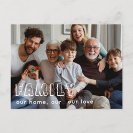 Postal Collage Chic de escritura familiar 