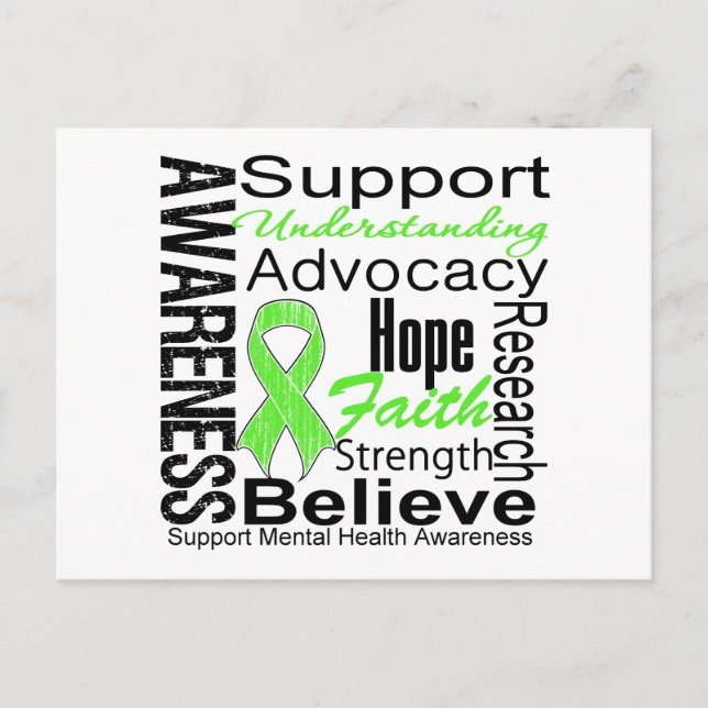 Postal Collage - Conciencia sobre la salud mental (Anverso)