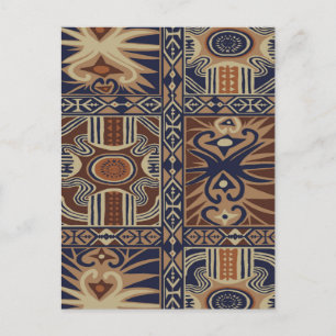 Postal Collage Contemporáneo Tribal Africano