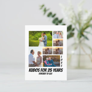 Postal Collage de 7 fotos personalizadas para aniversario