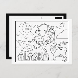 Postal collage de alaska color me