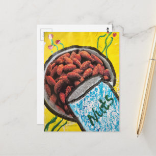 Postal Collage de Almendras en Medios Mixtos