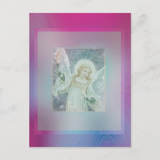 Postal Collage de Ángel Guardian por Amelia Carrie (Anverso)