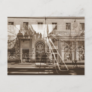 Postal Collage de arquitectura del paisaje urbano de Mins