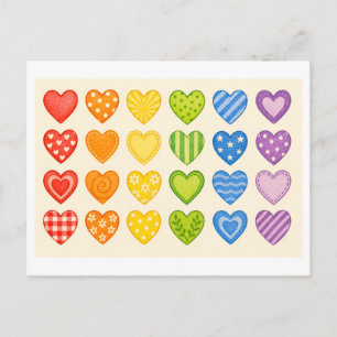 Postal Collage de corazón del orgullo