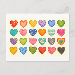 Postal Collage de Corazones