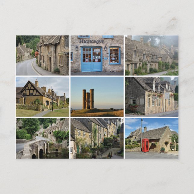 Postal Collage de Cotswolds (Anverso)