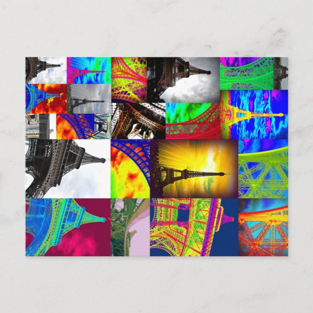 Postal collage de eiffel (Anverso)