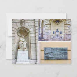 Postal Collage de esculturas de Franz Liszt