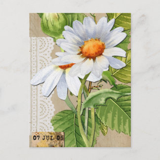 Postal Collage de flores antiguas