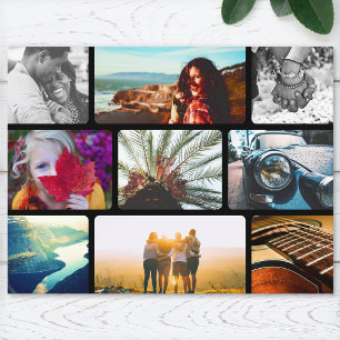 Postal Collage de fotogramas redondeados de la plantilla 
