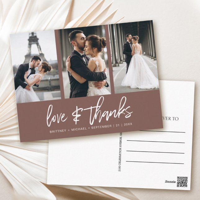 Postal Collage de fotos a mano Gracias (Show your appreciation to your loved ones with an awesome photo thank-you card!)