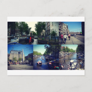 Postal Collage de fotos Amsterdam 1