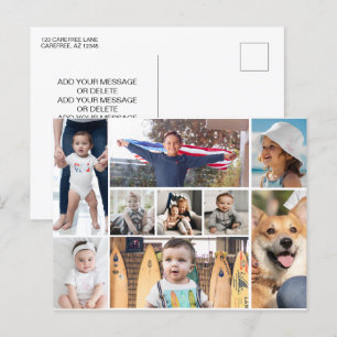 Postal Collage de fotos de 9 imágenes