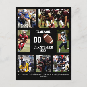 Postal Collage de fotos de fútbol