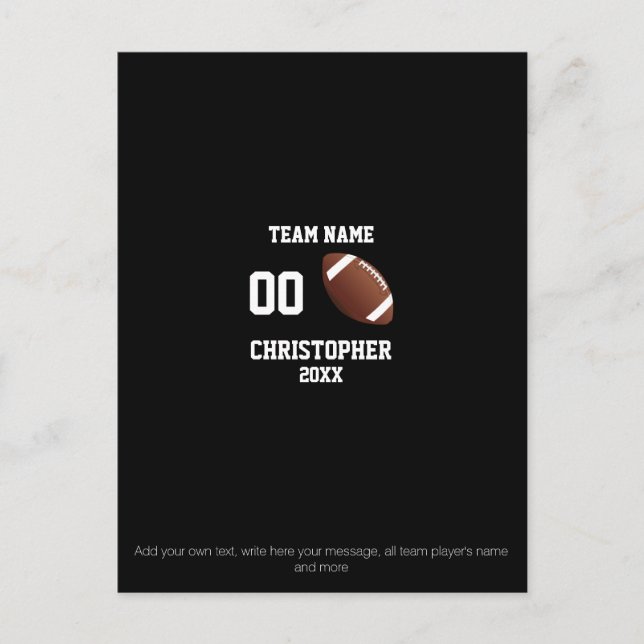 Postal Collage de fotos de fútbol (Anverso)