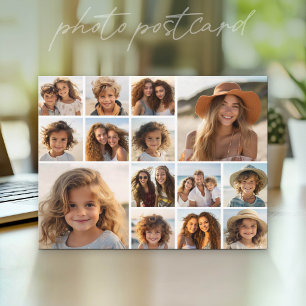 Postal Collage de fotos de Instagram - 14 fotos Blanco