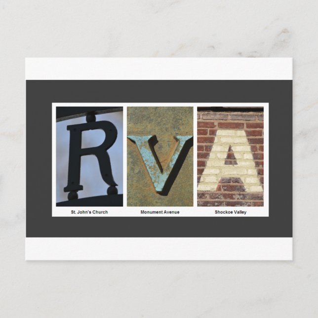 Postal collage de fotos de RVA (Anverso)