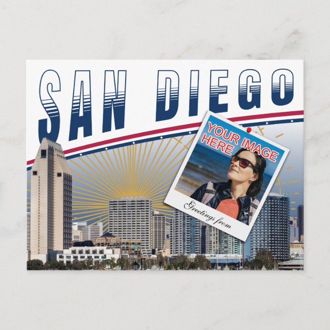 Postal Collage de fotos de San Diego (Anverso)