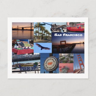 Postal Collage de fotos de San Francisco