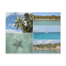 Collage de fotos de vacaciones en el Caribe