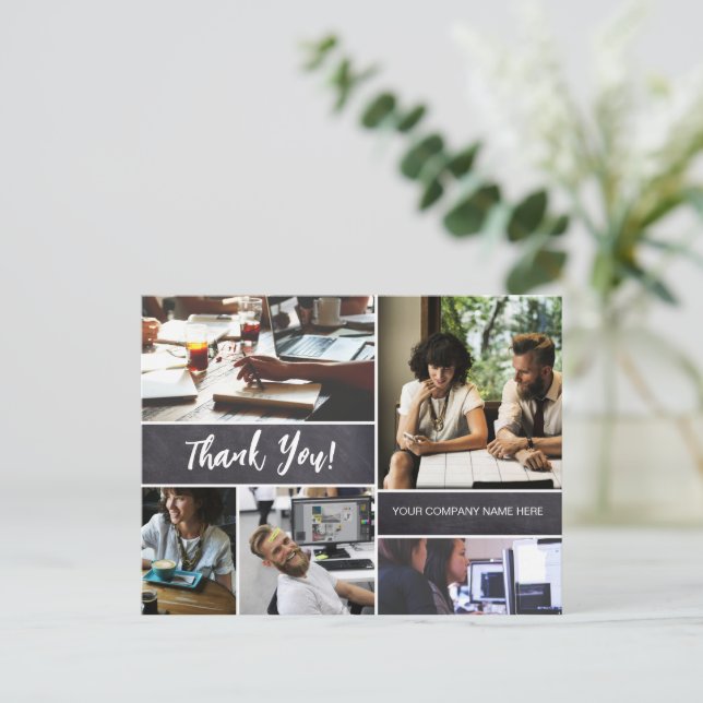 Postal Collage de fotos del personal de la empresa person (Anverso de pie)