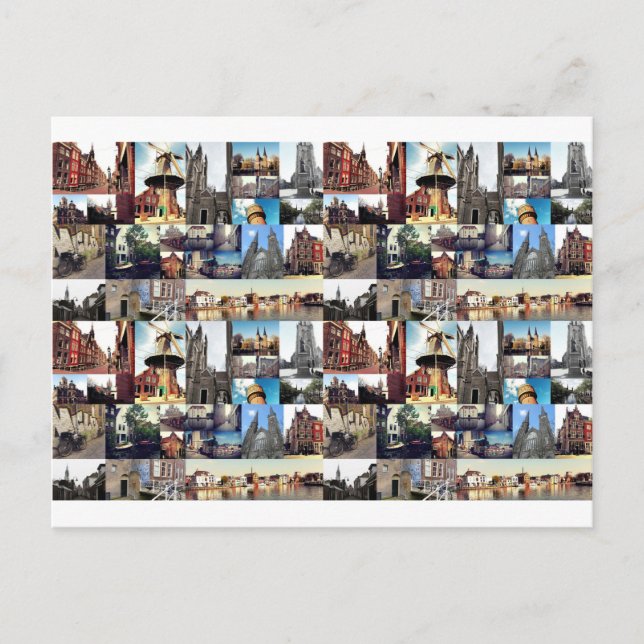 Postal collage de fotos Delft 6 (Anverso)