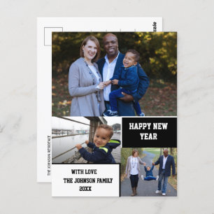 Postal Collage de fotos Feliz Año Nuevo 3