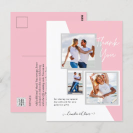 Postal Collage de fotos GRACIAS Boda/Bebé/Graduado/CUALQU