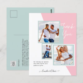 Postal Collage de fotos GRACIAS Boda/Bebé/Graduado/CUALQU