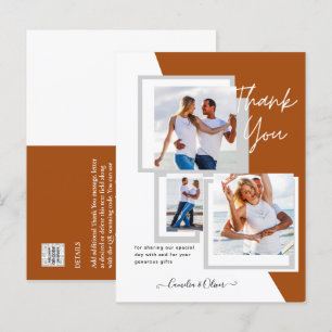 Postal Collage de fotos GRACIAS Boda/Bebé/Graduado/CUALQU