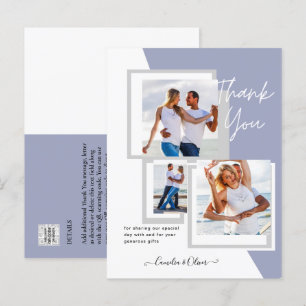 Postal Collage de fotos GRACIAS Boda/Bebé/Graduado/CUALQU