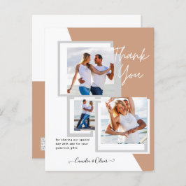 Postal Collage de fotos GRACIAS Boda/Bebé/Graduado/CUALQU