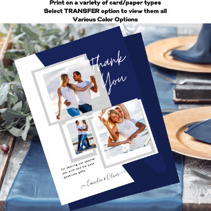 Postal Collage de fotos GRACIAS Boda/Bebé/Graduado/CUALQU