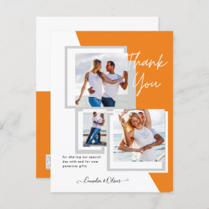 Postal Collage de fotos GRACIAS Boda/Bebé/Graduado/CUALQU