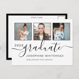 Postal Collage de Fotos Graduación Minimalista