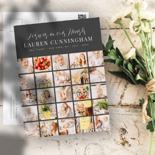 Postal Collage de fotos moderno minimalista simple conmem