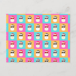 Postal Collage de fotos multicolor de neón moderno de San