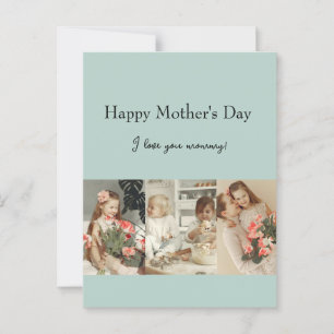 Postal Collage de fotos y mensaje: regalo personalizado  